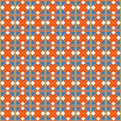 orange cross abstract fabric textile pattern, illustration moern art decoration fashion.