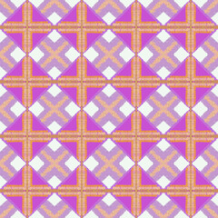 violet cross fabric seamless ikat textile pattern background, illustration modern art decoration fashion.