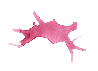 watercolor wine stain isolated on white