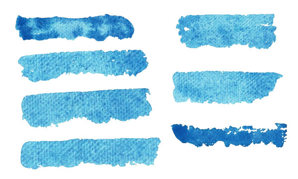 Watercolor Blue Brushstroke Design