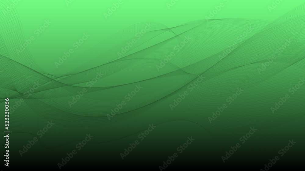 Aufkleber abstract futuristic wavy stripes. abstract curved lines on a green gradient background. abstract gre