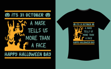 Happy Halloween. Halloween t-shirt design template. Happy Halloween t-shirt design template easy to print all-purpose for man, women, and children 