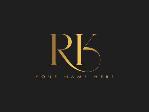 Letter rk logo image, rk letter logo design for business • wall stickers  flat, celebration, circle | myloview.com