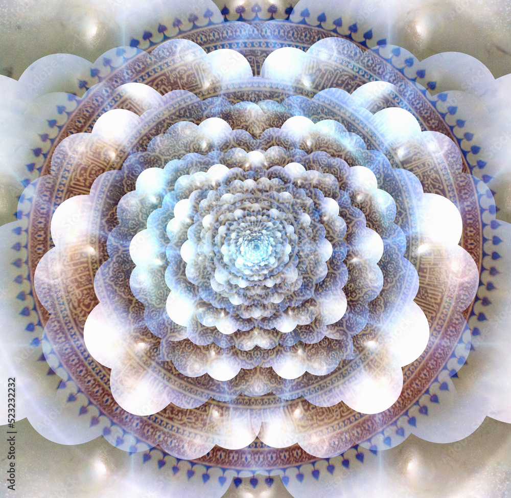 Poster mandala and multi-layered spaces