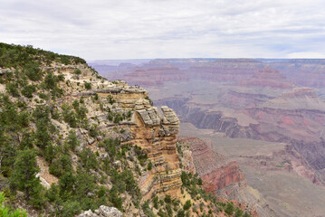 Grand Canyon National Park, Arizona, Usa, America. Panoramic view.