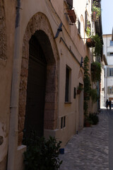 Obraz na płótnie Canvas street in the ancient city of Foligno