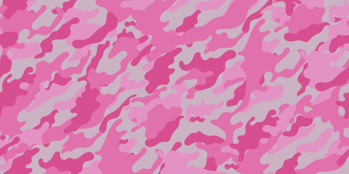 vector camouflage pattern for clothing design. Pink camouflage military pattern	