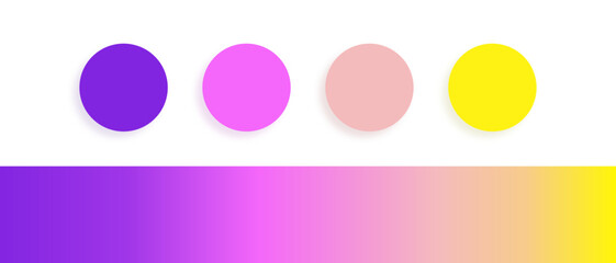 Lively Color palette with gradient for graphics/ web/ art/ fashion designing with gradient