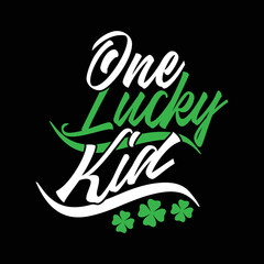 One lucky kid t-shirt design