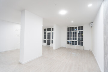 White interior with big blank wall