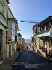 Fototapeta na wymiar Calle del casco histórico de un pueblo de Galicia