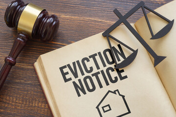 Eviction notice is shown using the text