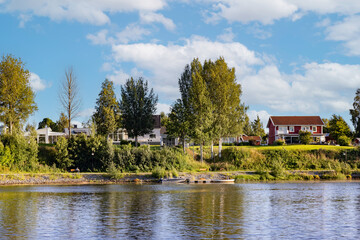 Fototapeta na wymiar From the banks of the Skellefteå river,skellefteå,Västerbottens county, Sweden,Scandinavia,Europe