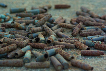 rusty metal cartridge