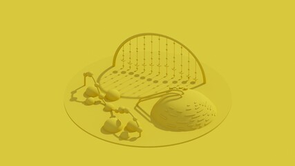 3d rendering playground isolated yellow isometric 