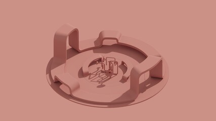 3d rendering playground isolated red isometric 