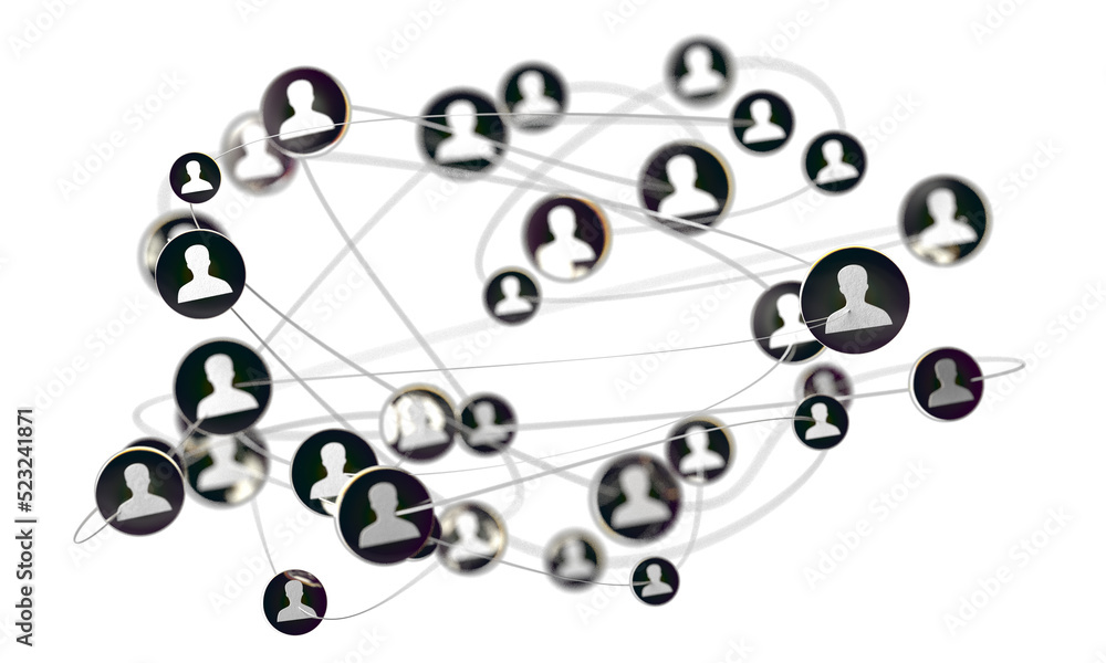 Poster Digital technology background. Network connection dots and lines.