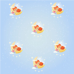 cute animals mother and baby bear lion fox 