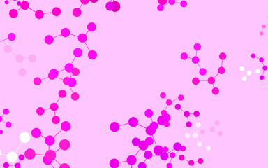 Light Pink vector background with forms of artificial intelligence.