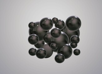 black and white spheres