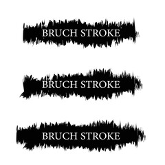 set of Black brush stroke banner template 