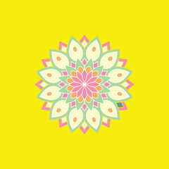 Mandala vector pattern design with a background