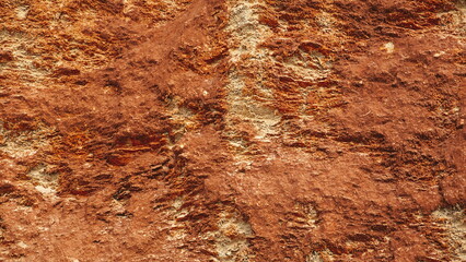 Russet Stone Wall Background. Cool Natural Texture. Horizontal Photo