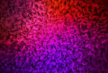 Dark Pink, Yellow vector gradient triangles template.