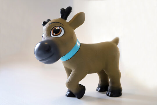 Sven. Reindeer From The Movie Frozen, The Kingdom Of Ice. Kristoff Reindeer. Friend Of Princesses Ana And Elsa. Plastic Toy For Children. Walt Disney Character. Movie Character.