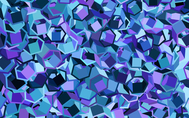 Dark Pink, Blue vector layout with hexagonal shapes.