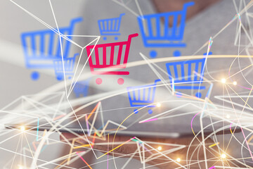 Add To Cart Internet Web Store Buy Online E-Commerce concept.