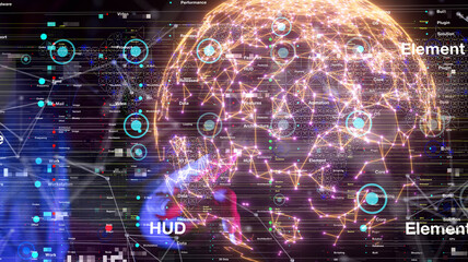 Technology background. Big data concept. Binary