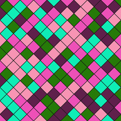 Color Rhombus tile tessellation pattern illustration