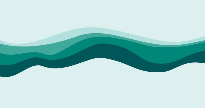 blue gradient abstract wave background animation in the center of the screen