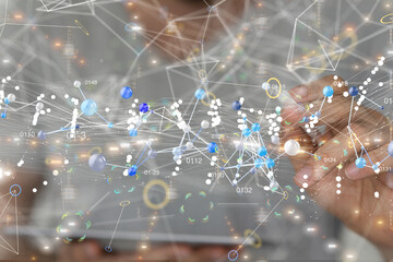 Business intelligence analyst dashboard on virtual