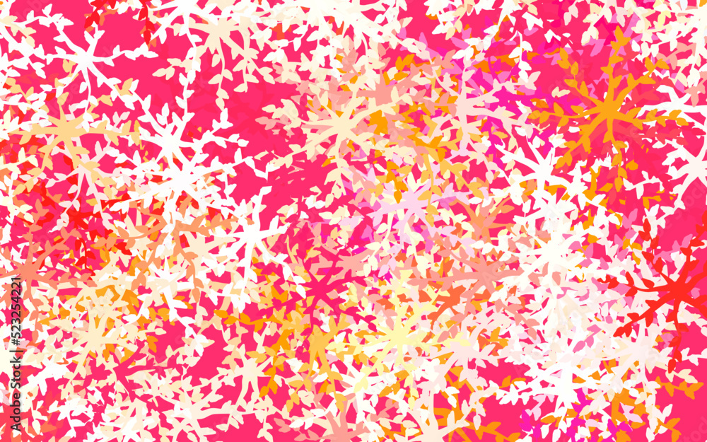 Aufkleber light red, yellow vector texture with abstract forms.