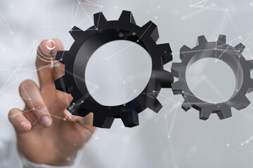 gear Technology setting concept background.