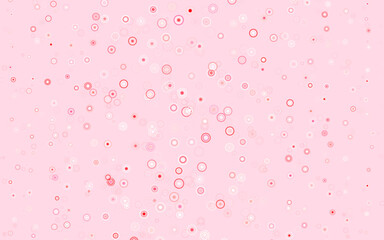 Light Red vector template with circles.