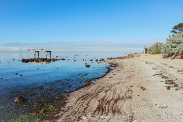 sandy beach in the morning in Australia