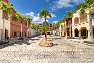 Streets in Capcana Village, Dominican Republic - obrazy, fototapety, plakaty