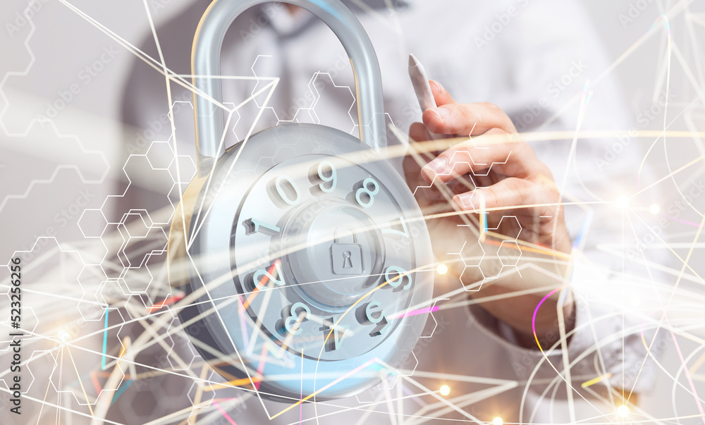 Aufkleber security data code digital concept