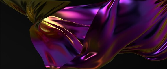 Obraz premium 3D render abstract background. Colorful twisted shapes in motion. Computer generated digital art for poster, flyer, banner