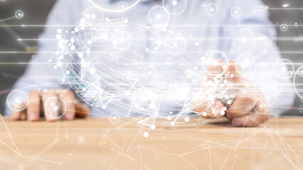 Fototapeta premium conference Digital Network and data concept 3d