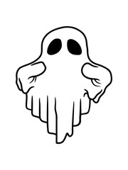 Comic lustiger schwebender Geist 