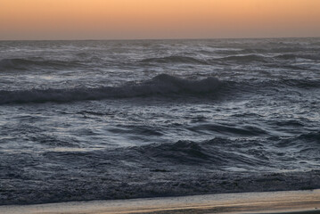 ocaso en la playa