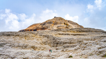 Piz Boe Mountain in Dolomites