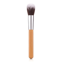 Professional makeup brush closeup isolated on white background