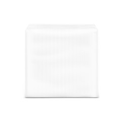 Packaging bag mockup with feminine pads. Vector illustration isolated on white background. Ready for your design. Suite for the presentation of pads, diaper, wet wipes, foods, household, etc. EPS10.  © realstockvector