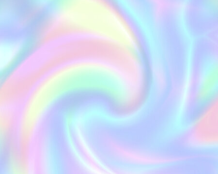 Fototapeta abstract pastel rainbow holographic light wavy background