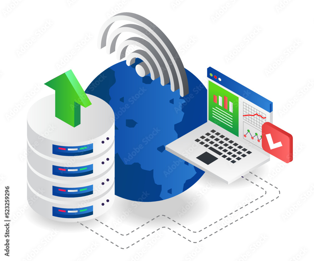 Aufkleber World analytics database server